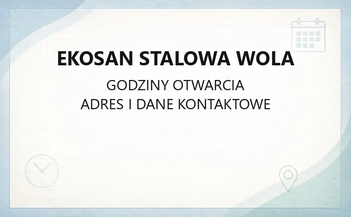 EkoSan Stalowa Wola - kontakt, usługi wod-kan i badania laboratoryjne